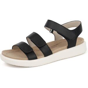 Ortorex Size 9 Sandals Arch Support Black Adjustable Comfort Straps Womens